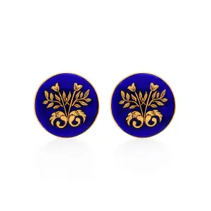 Buta Cufflinks - Moorish-Inspired Design | Intricate Enamelling & Miniature Painting | Jaipurio